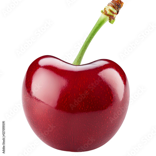 Cherry isolated on white background full depth of field