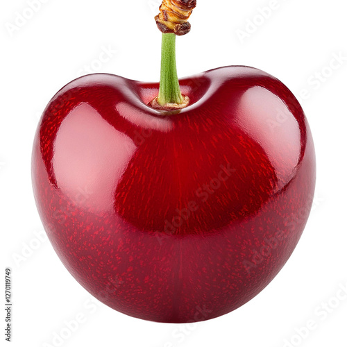Cherry isolated on white background full depth of field