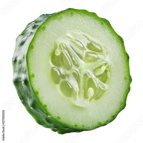Cucumber isolated on white background full depth of field