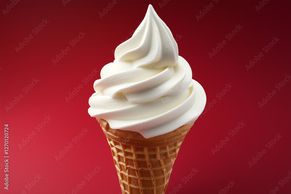 Ice cream cone isolated on a solid color background Ice cream cone isolated on a solid color background