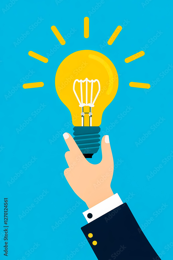 hand gently holding a glowing yellow lightbulb representing a bright idea hand gently holding a glowing yellow lightbulb representing a bright idea