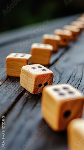 Chain Reaction - A row of dominoes