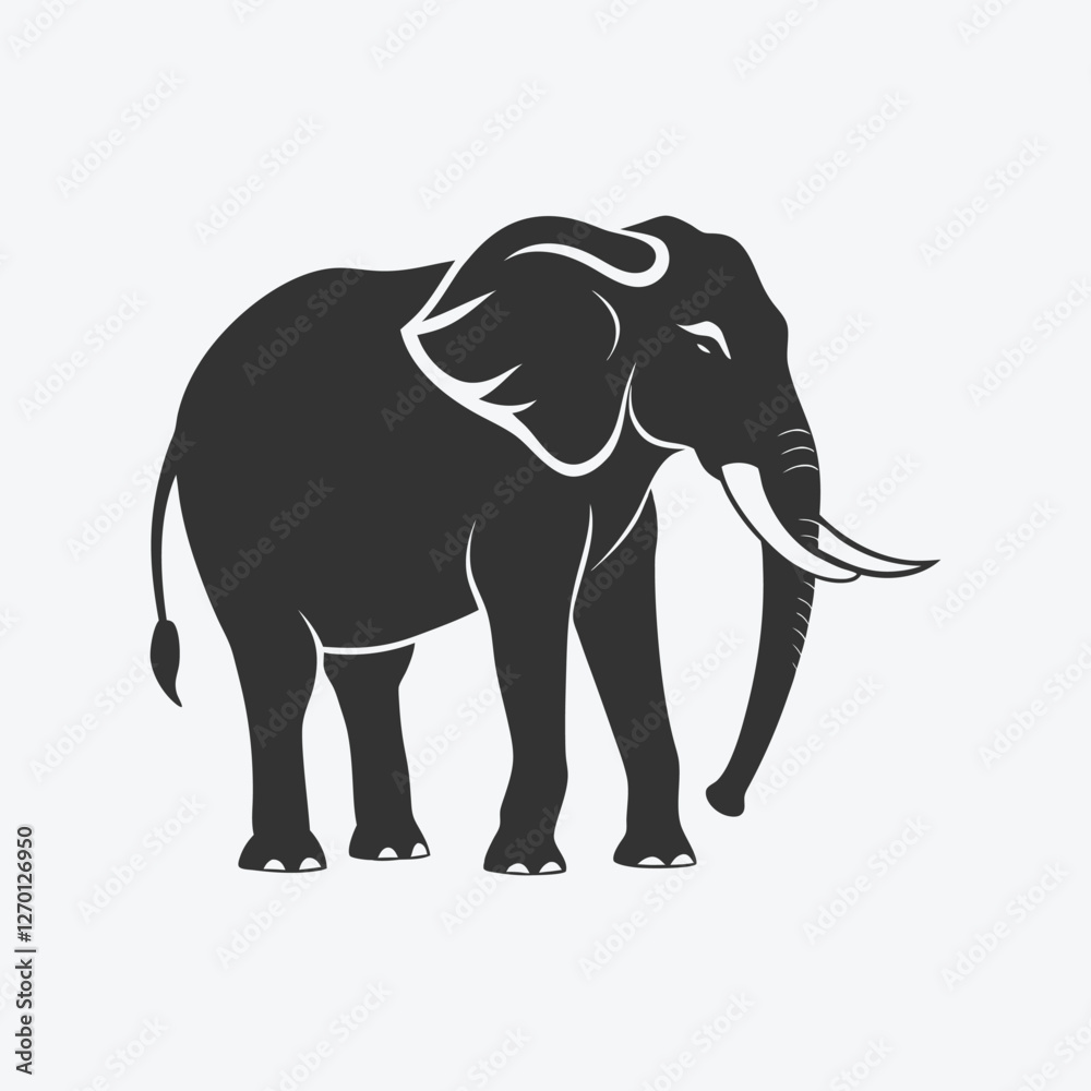 High-Quality Elephant Silhouette Clipart – Ideal for Logos and T-Shirts High-Quality Elephant Silhouette Clipart – Ideal for Logos and T-Shirts