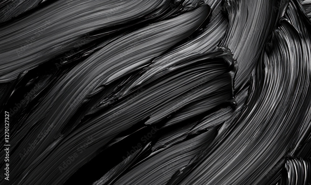 Abstract black paint strokes creating a textured background with dynamic movement and depth Abstract black paint strokes creating a textured background with dynamic movement and depth