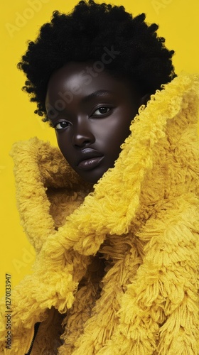 Spring flowers with women's fashion creativity, magazine style