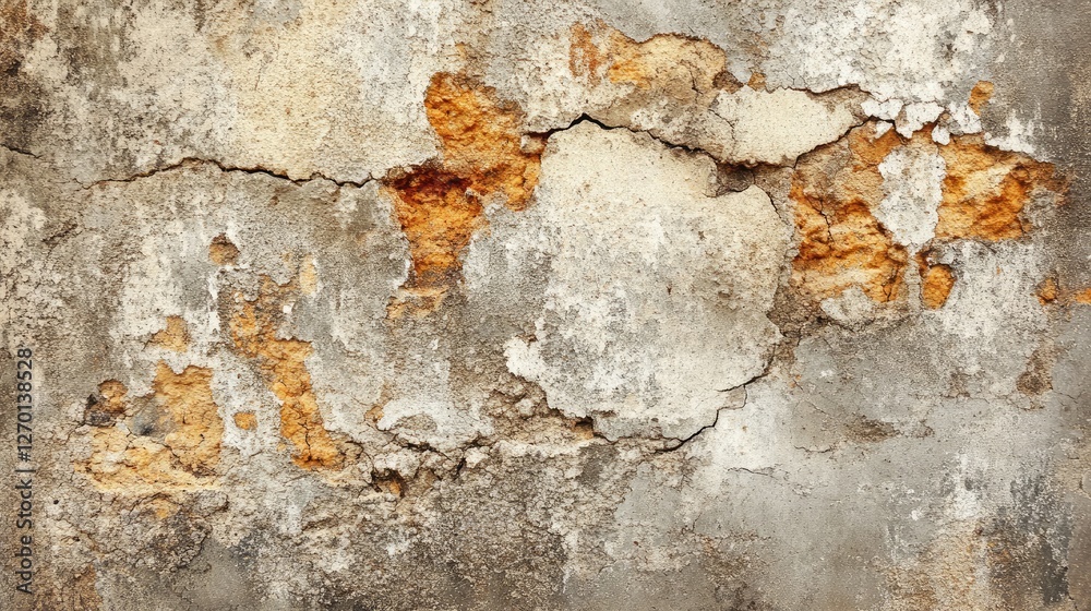 An old, distressed cement wall with visible cracks, worn patches, and rough, uneven surfaces. An old, distressed cement wall with visible cracks, worn patches, and rough, uneven surfaces.