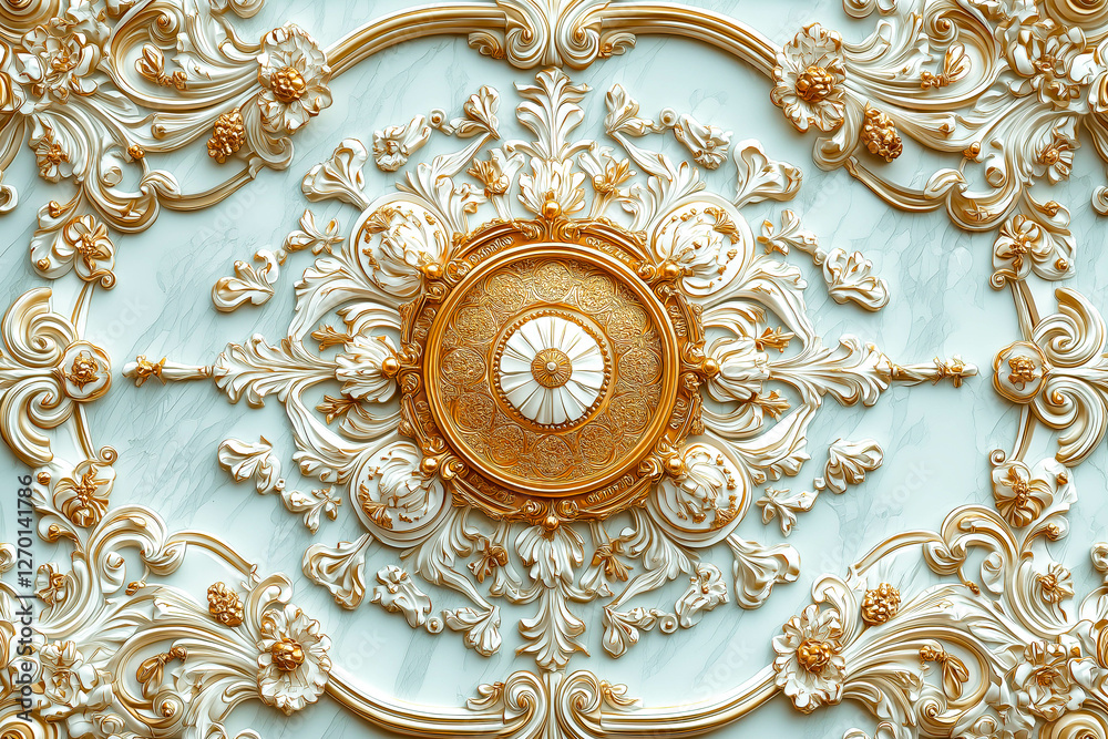 stretch ceiling decoration model. mandala and decorative frame abstract background stretch ceiling decoration model. mandala and decorative frame abstract background