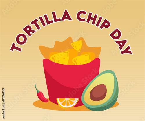 happy national tortilla chip day with delicious tortilla chips