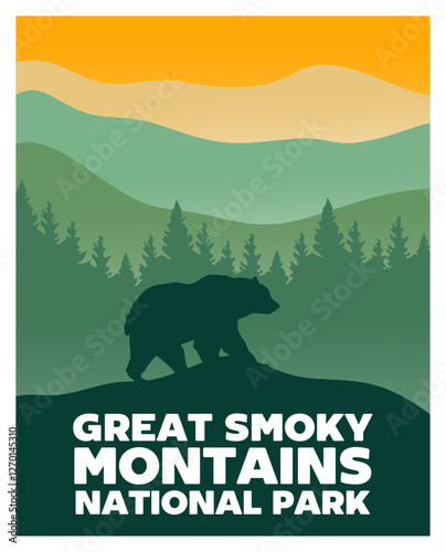 Great Smoky Mountains National Park with beautiful natural scenery