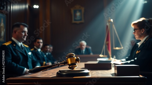 Gavel in Courtroom: Justice, Law, Legal System