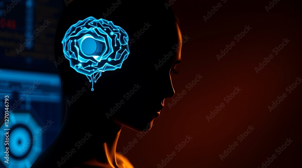 AI Brain, Futuristic Technology, Artificial Intelligence Concept AI Brain, Futuristic Technology, Artificial Intelligence Concept