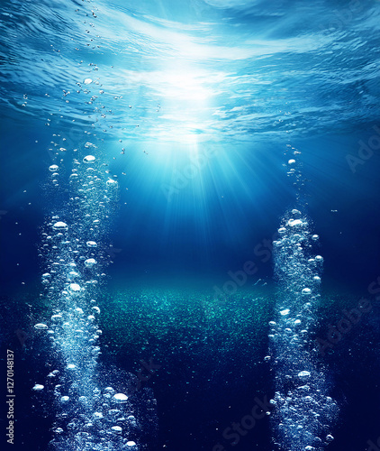 海底から湧き出る泡
