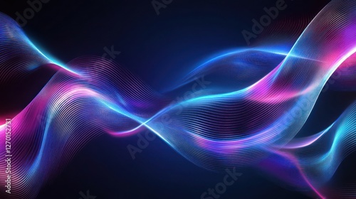 Abstract Neon Wave Pattern