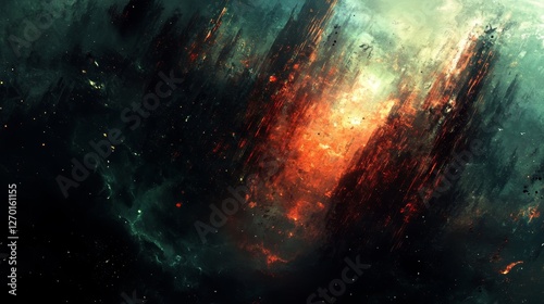 Cosmic Collision: A Breathtaking Display of Celestial Energy and Color