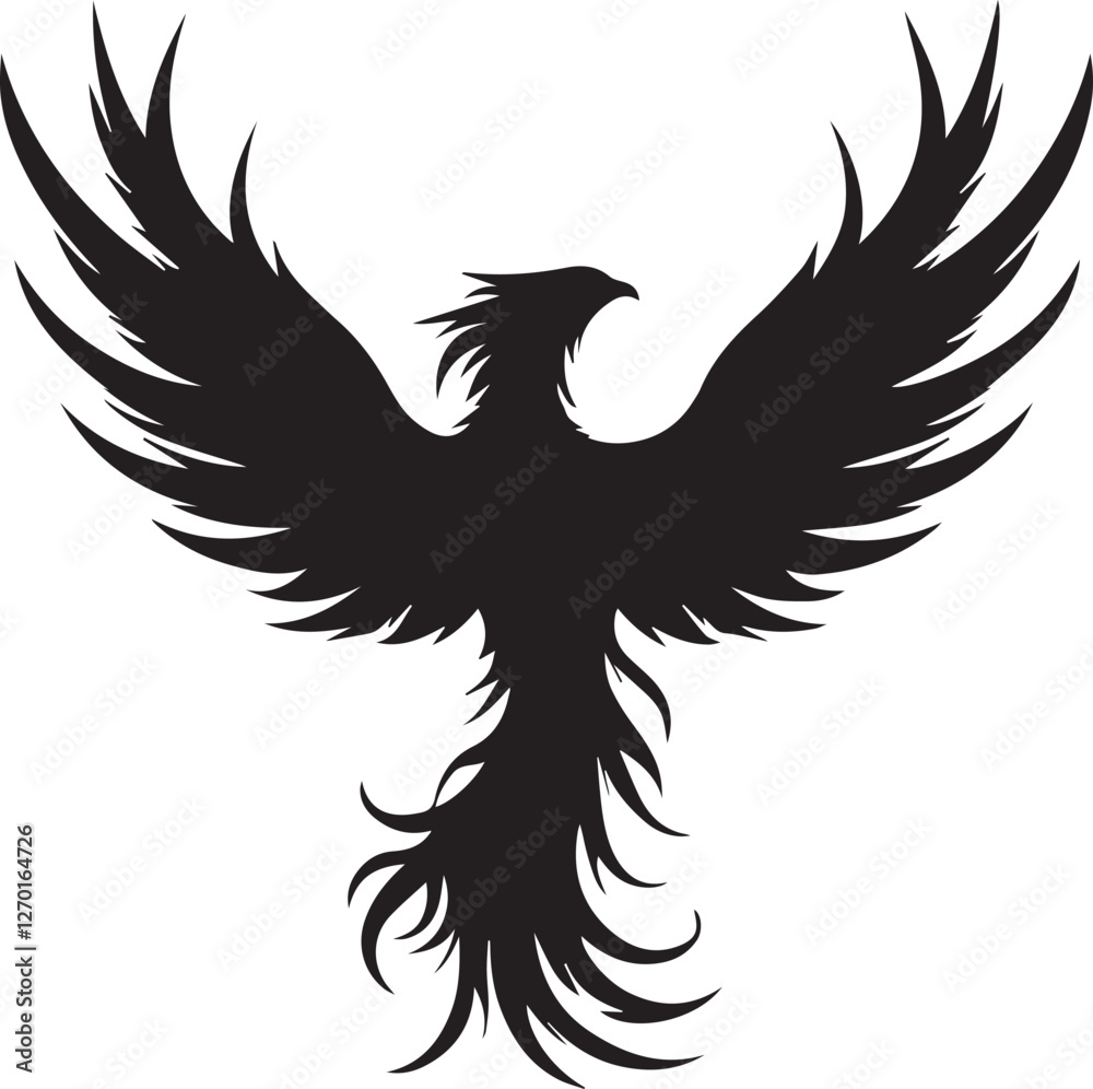 Fototapeta premium Rising Phoenix Silhouette