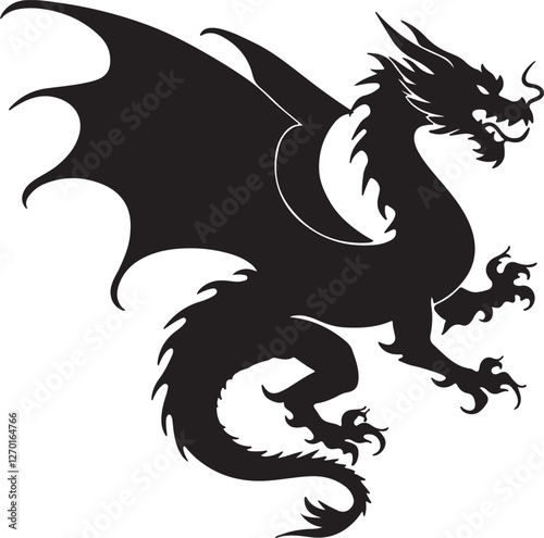 black dragon vector