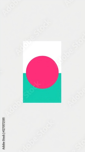 Abstract geometric shapes, pink circle, teal rectangle, minimalist background, graphic design element, visual Free Download Abstract geometric shapes, pink circle, teal rectangle, minimalist background, graphic design element, visual - GFXLoad