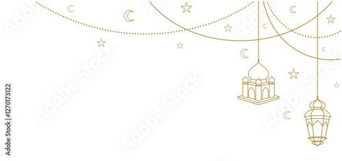 muslim arabian lantern vector. ramadan hanging background illustration