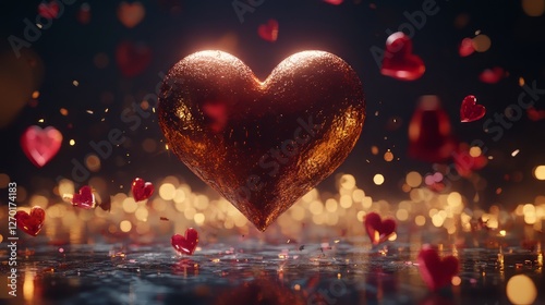 Heart floating in a sea of light and love.