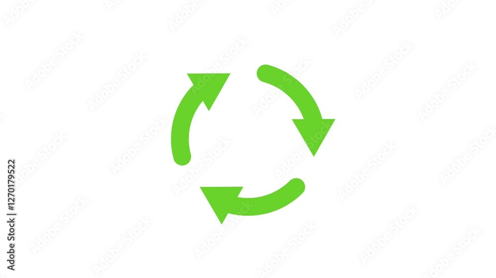 Loading arrow symbols spinning animation on a white background Loading arrow symbols spinning animation on a white background
