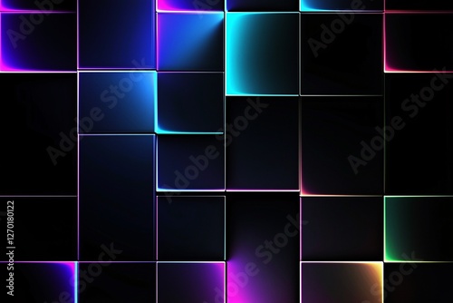 Dark background, color square wallpaper