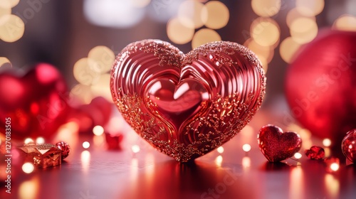 Elegant decorative heart arrangement.