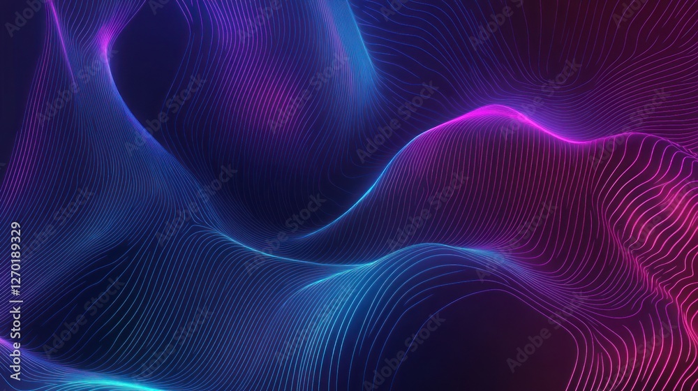 Abstract Neon Waves Background Abstract Neon Waves Background