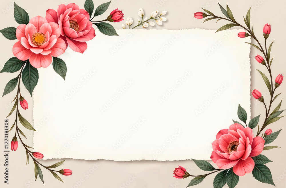 Creative layout of flowers on a white background with space for text. Frame of flowers. Greeting card for the holidays: Mother's Day, March 8th, birthday. Floral banner. View from above Creative layout of flowers on a white background with space for text. Frame of flowers. Greeting card for the holidays: Mother's Day, March 8th, birthday. Floral banner. View from above
