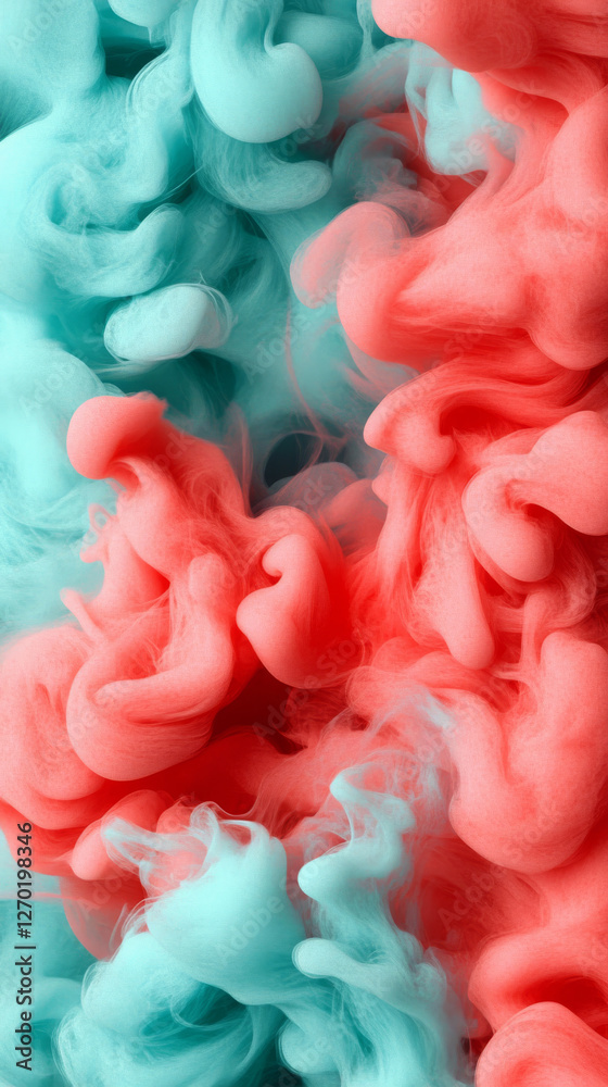 Fototapeta premium Colorful pastel clouds blend in abstract art