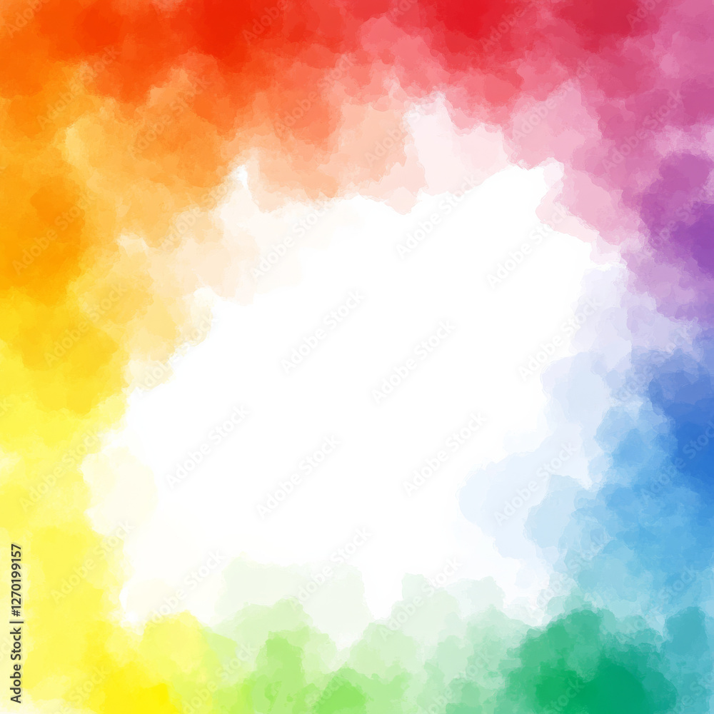 Colorful pastel gradient background with white center Colorful pastel gradient background with white center