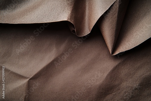 Brown paper texture, crumpled, studio, subtle folds
