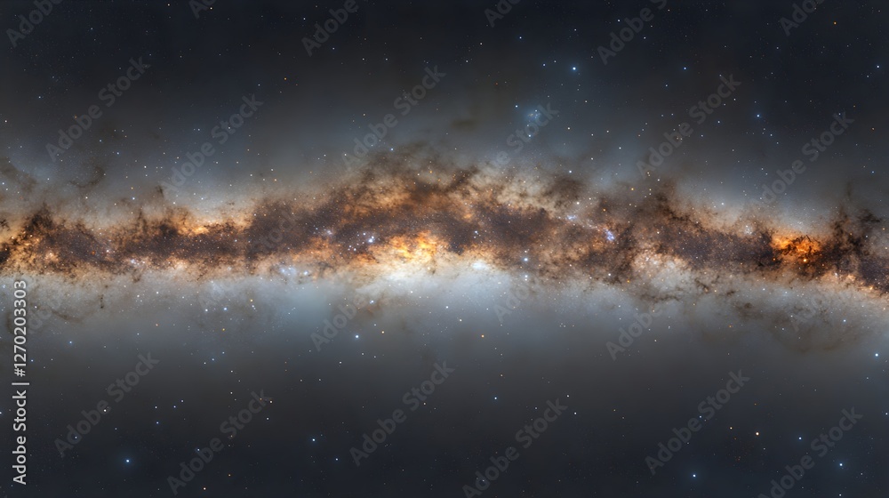 Fototapeta premium Tranquil Starry Night Background in Deep Blue High Quality Image