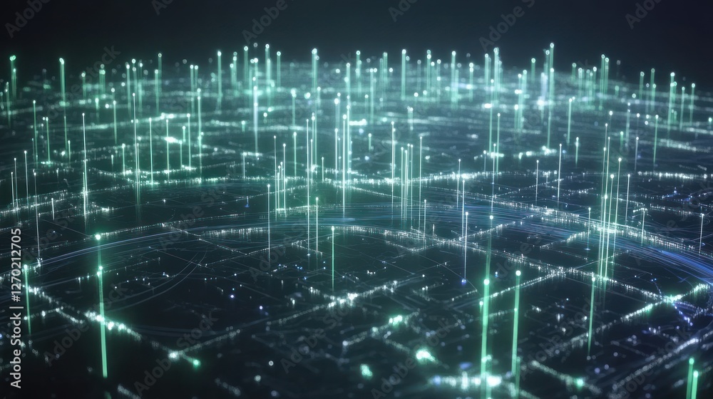 Futuristic city network glowing digital Futuristic city network glowing digital