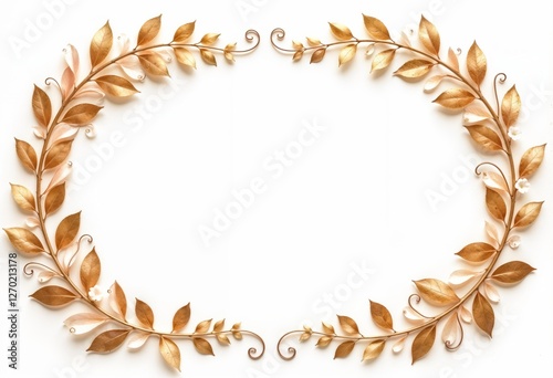 Luxury frame golden ornament design