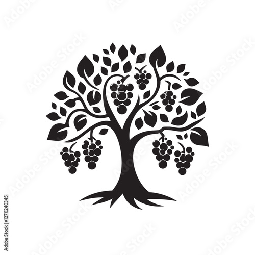 Grapevine tree illustration.