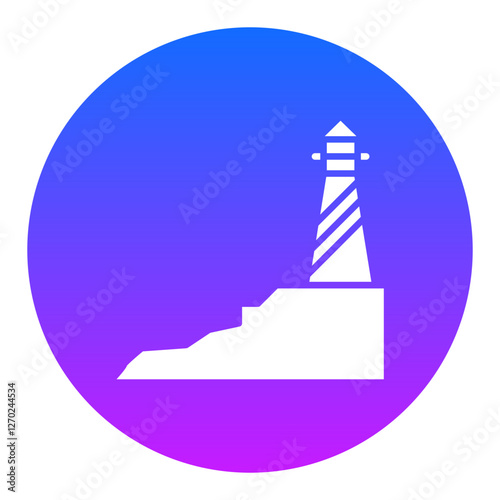 Lighthouse Landscape Icon