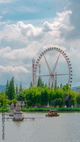 ferris wheel in the park photo