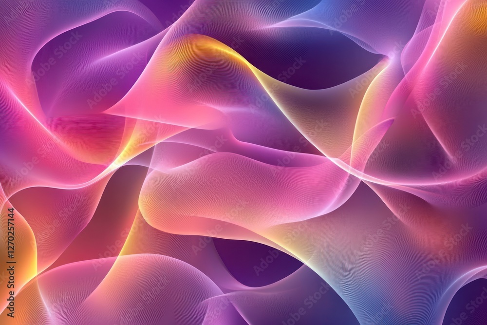 Obraz premium Abstract colorful waves flowing in vibrant patterns