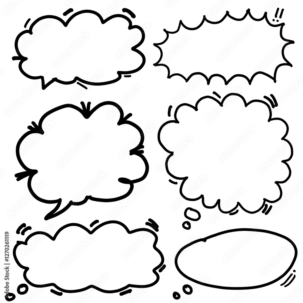set of speech bubbles set of speech bubbles