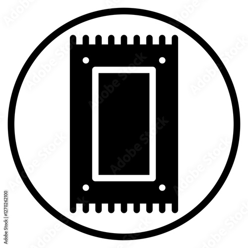 prayer mat glyph icon
