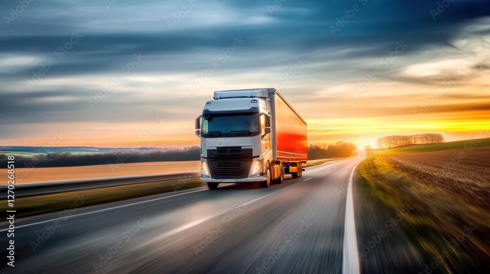 A blurred background of a truck on a country road, capturing the essence of rural and agricultural transportation. A blurred background of a truck on a country road, capturing the essence of rural and agricultural transportation.