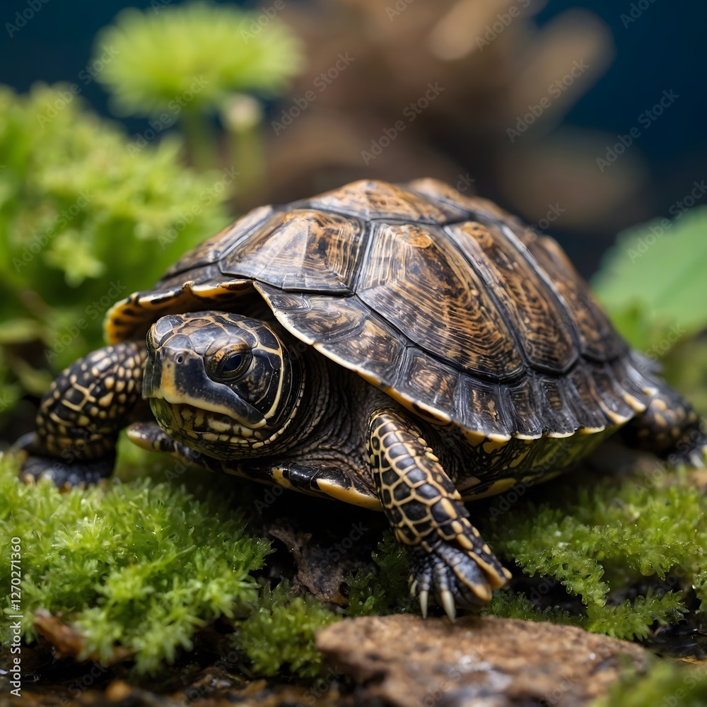 Beautiful Complexity: A Musk Turtle's Shell in Its Natural Setting Beautiful Complexity: A Musk Turtle's Shell in Its Natural Setting
