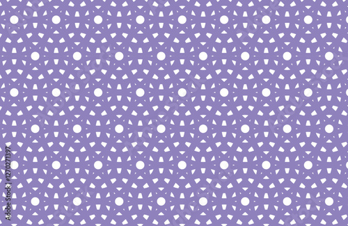 Seamless Pattern Swatch Overlapping Purple Lavender Circles Design White Background