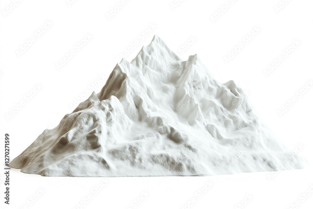 Obraz premium snow mountain isolated on white background