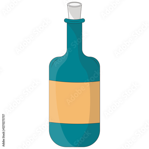 Cute Pirate Treasure Element Isolated on White Background. Flat Cartoon Vector Illustration.