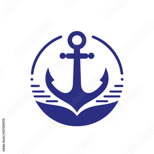 Nautical anchor logo design.