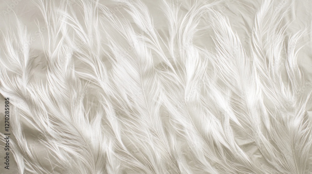 Elegant White Feathers: A Textured Close-Up Elegant White Feathers: A Textured Close-Up