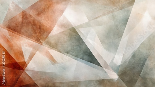 Overlapping Translucent Triangles with Warm Tones – Abstract background
