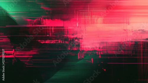 Pixelated Glitch Textures with Electric Colors – Abstract background