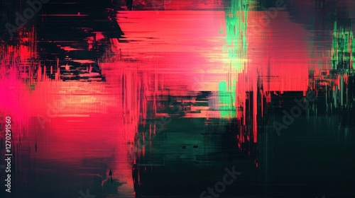 Pixelated Glitch Textures with Electric Colors – Abstract background